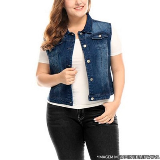 Custo de Colete Jeans Plus Size Feminino Belém - Colete Feminino Jeans Longo