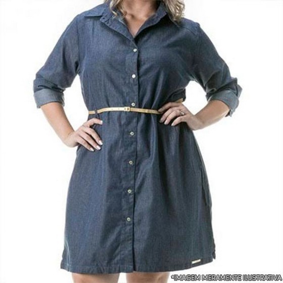 Loja Que Tenha Vestido Camisa Jeans Plus Size Parque Novo Mundo - Vestido Jeans Longo Plus Size