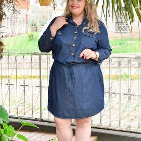 Lojas Que Tenham Vestido Camisa Jeans Plus Size Jardim Leonor - Vestido Jardineira Jeans Plus Size