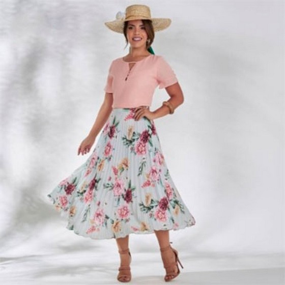 Preço de Moda Evangélica Saia Midi Vila Romana - Moda Evangélica Saia Midi