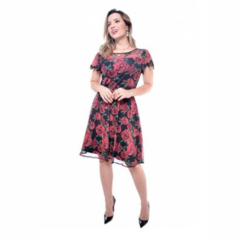 Procuro Loja de Vestido de Festa Curto Rodado Jaçanã - Vestido Jeans Curto Rodado