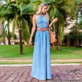 fornecedor de vestido jeans claro longo Planalto Paulista