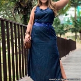 fornecedor de vestido longo jeans claro Barão Geraldo