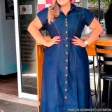 loja que tenha vestido jeans longo plus size Santa Teresinha