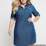 lojas que tenham vestido jeans curto plus size Vila Romana