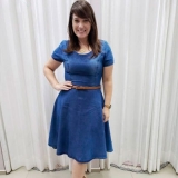 plus size vestido jeans Mauá