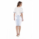 saia jeans evangélica bordada Aclimação