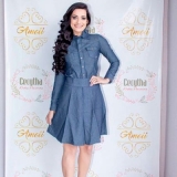 vestido camisa jeans plus size Zona Oeste