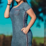 vestido jeans para plus size Jardim São Bento